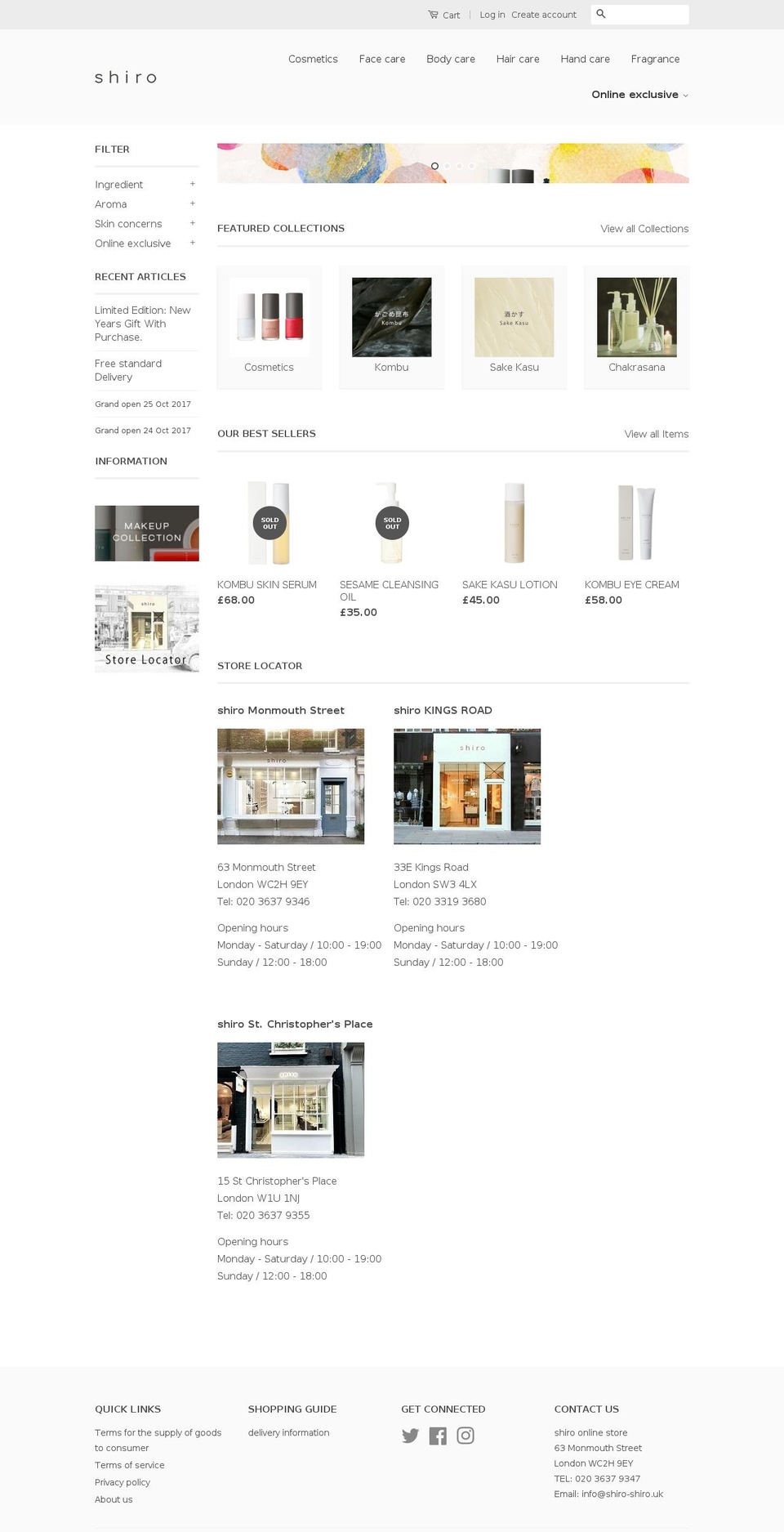 shiro-shiro.uk shopify website screenshot