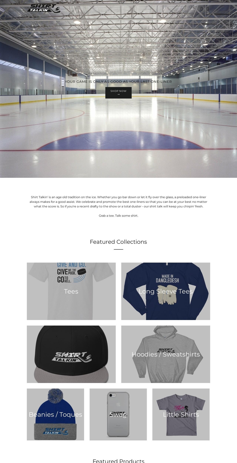 shirt-talkin.com — Shopify storefront screenshot