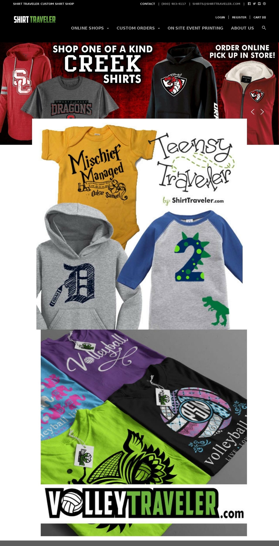 shirt-traveler.com shopify website screenshot