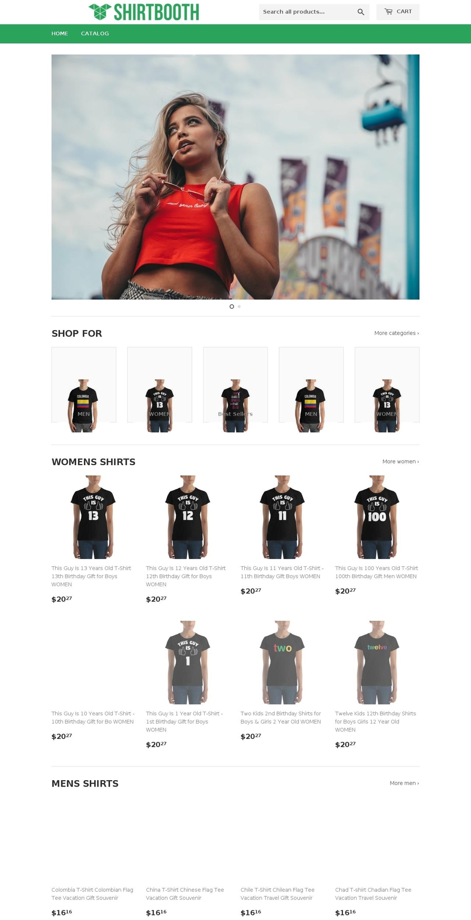 shirtbooth.com — Shopify storefront screenshot