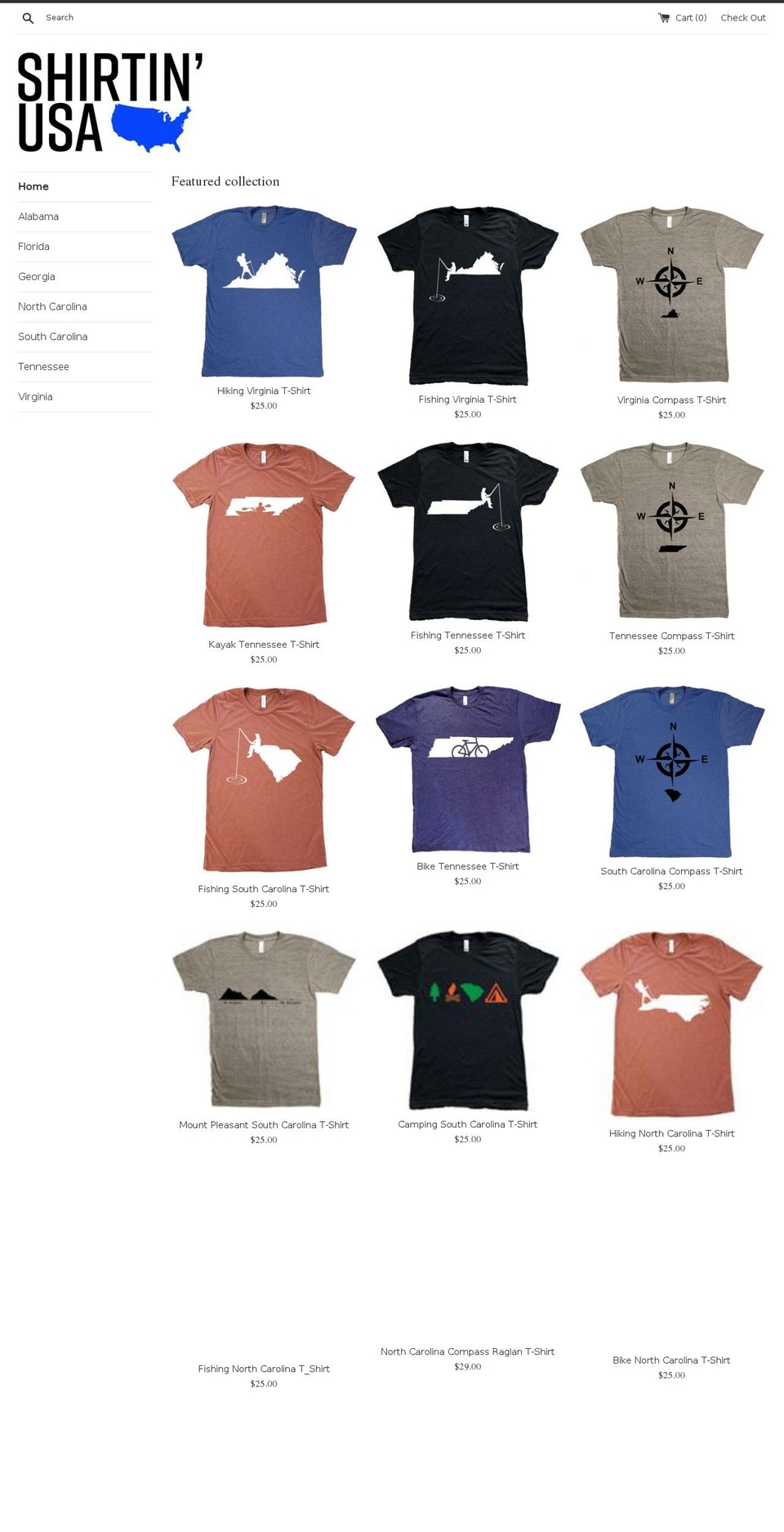 shirtinusa.com — Shopify storefront screenshot