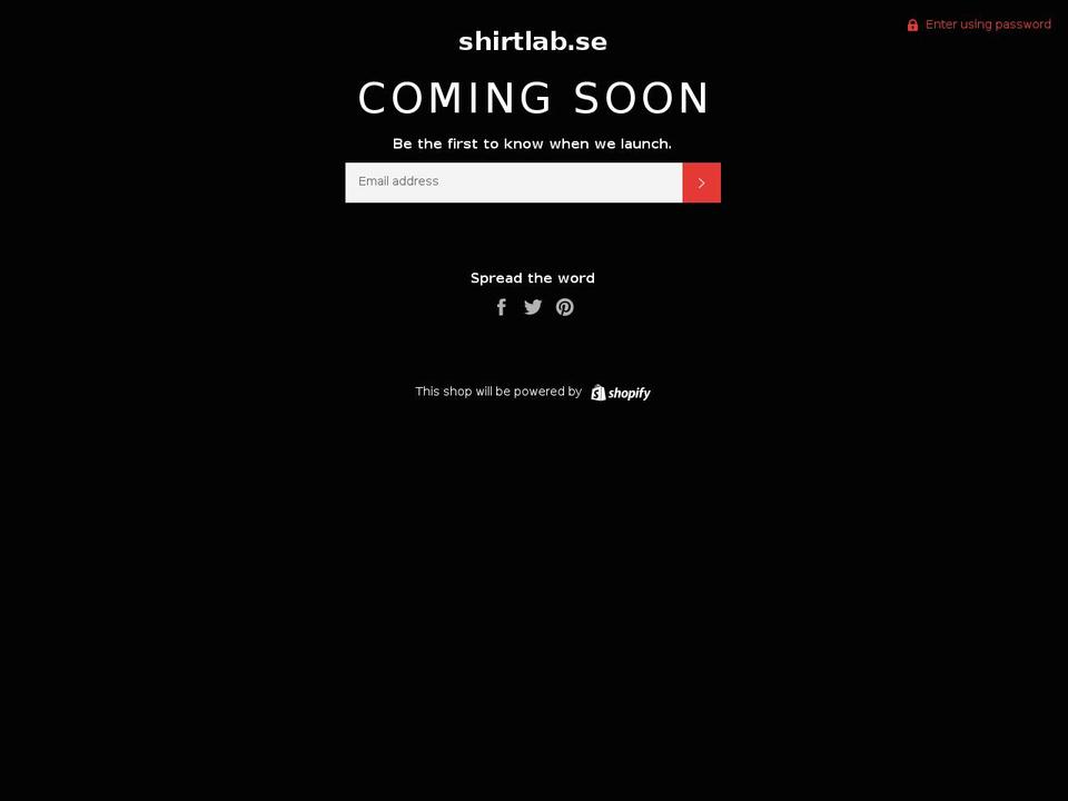 shirtlab.se shopify website screenshot