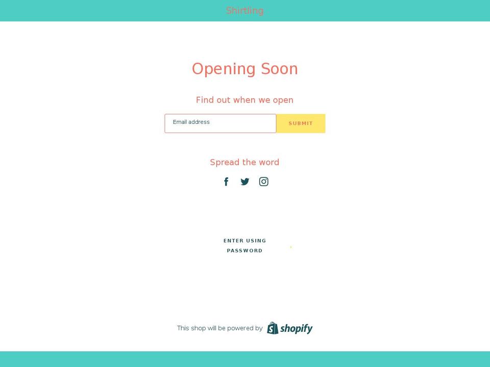 shirtling.com — Shopify storefront screenshot