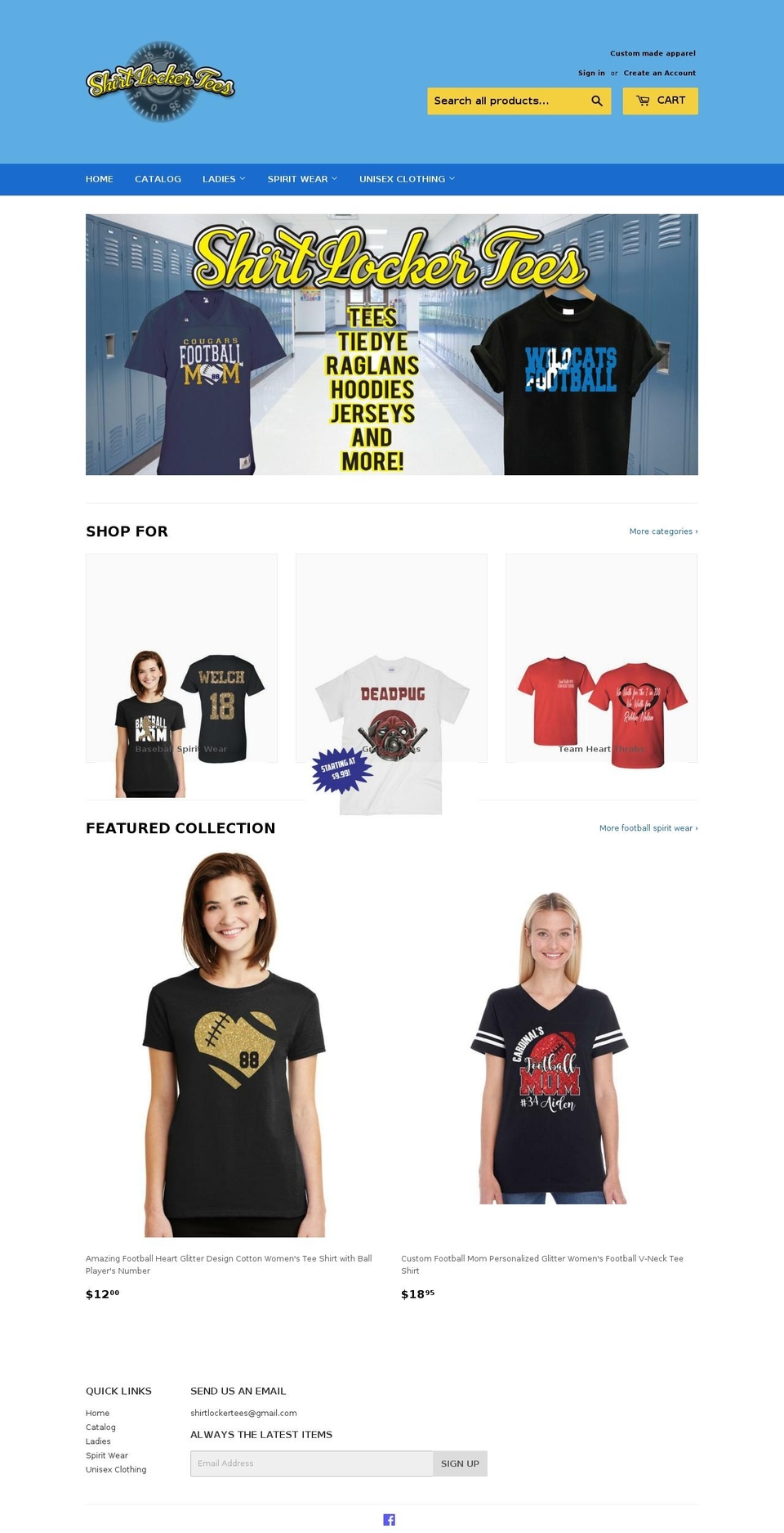 shirtlockertees.com — Shopify storefront screenshot