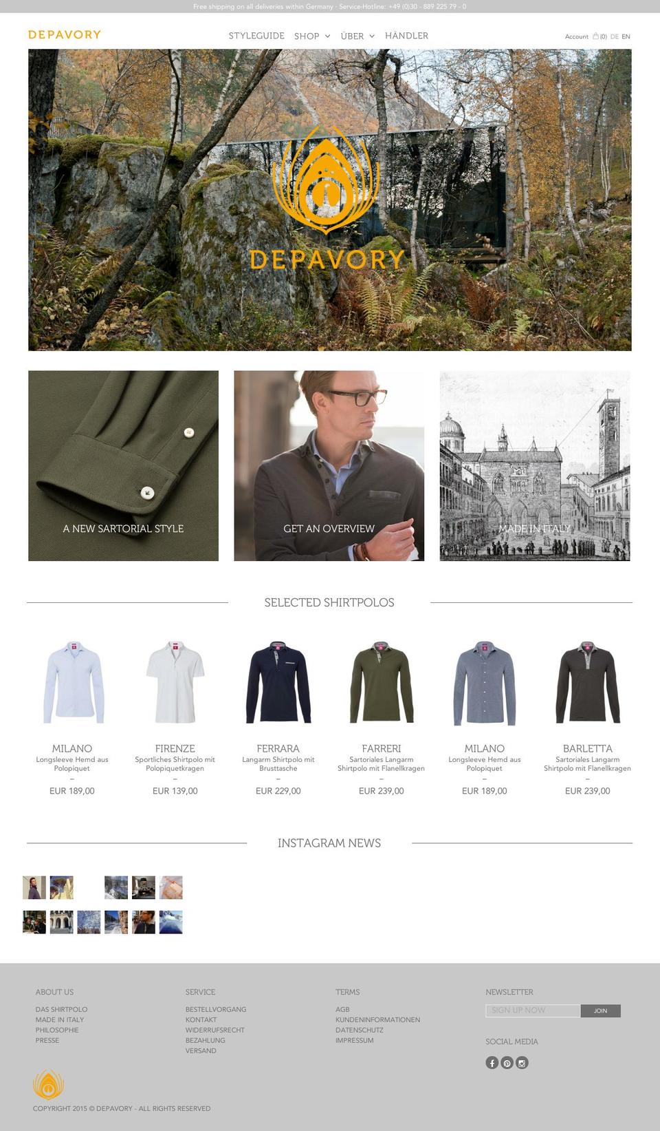 shirtpolocompany.de shopify website screenshot