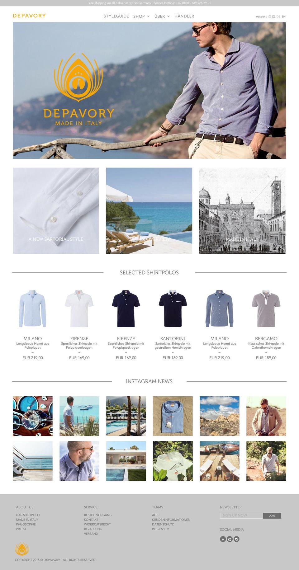 Depavory (2016-05-13) Shopify theme site example shirtpoloworld.info