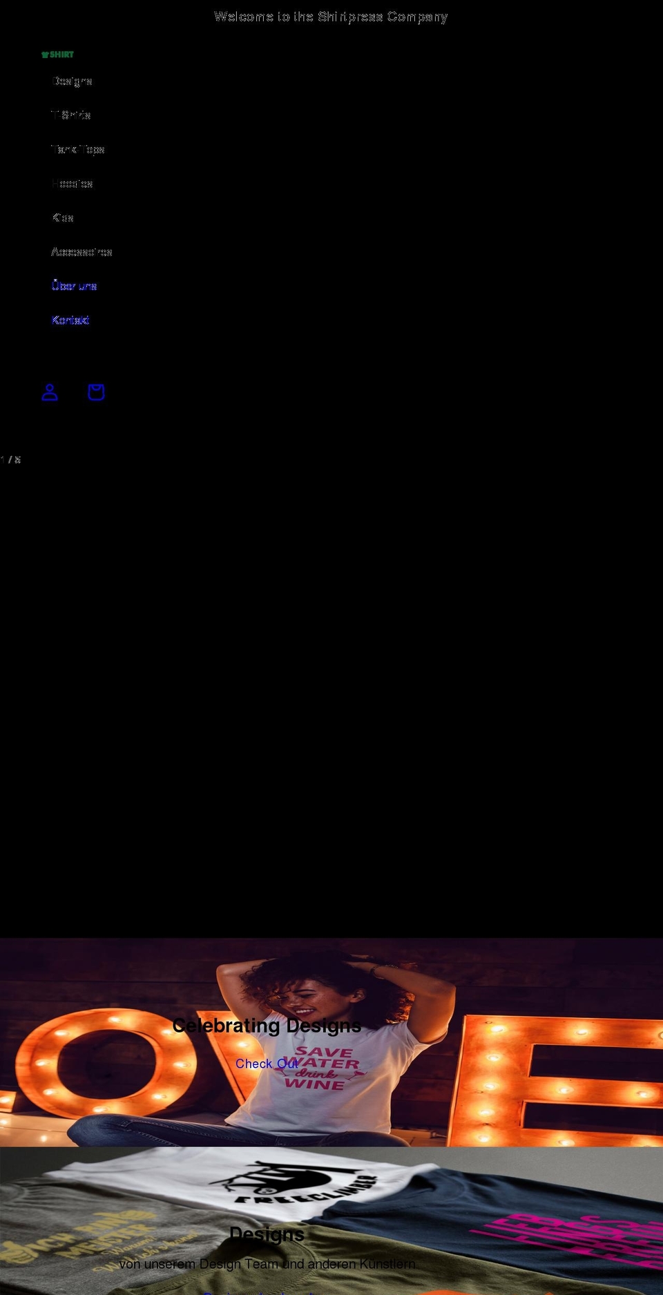 shirtpresscompany.com shopify website screenshot