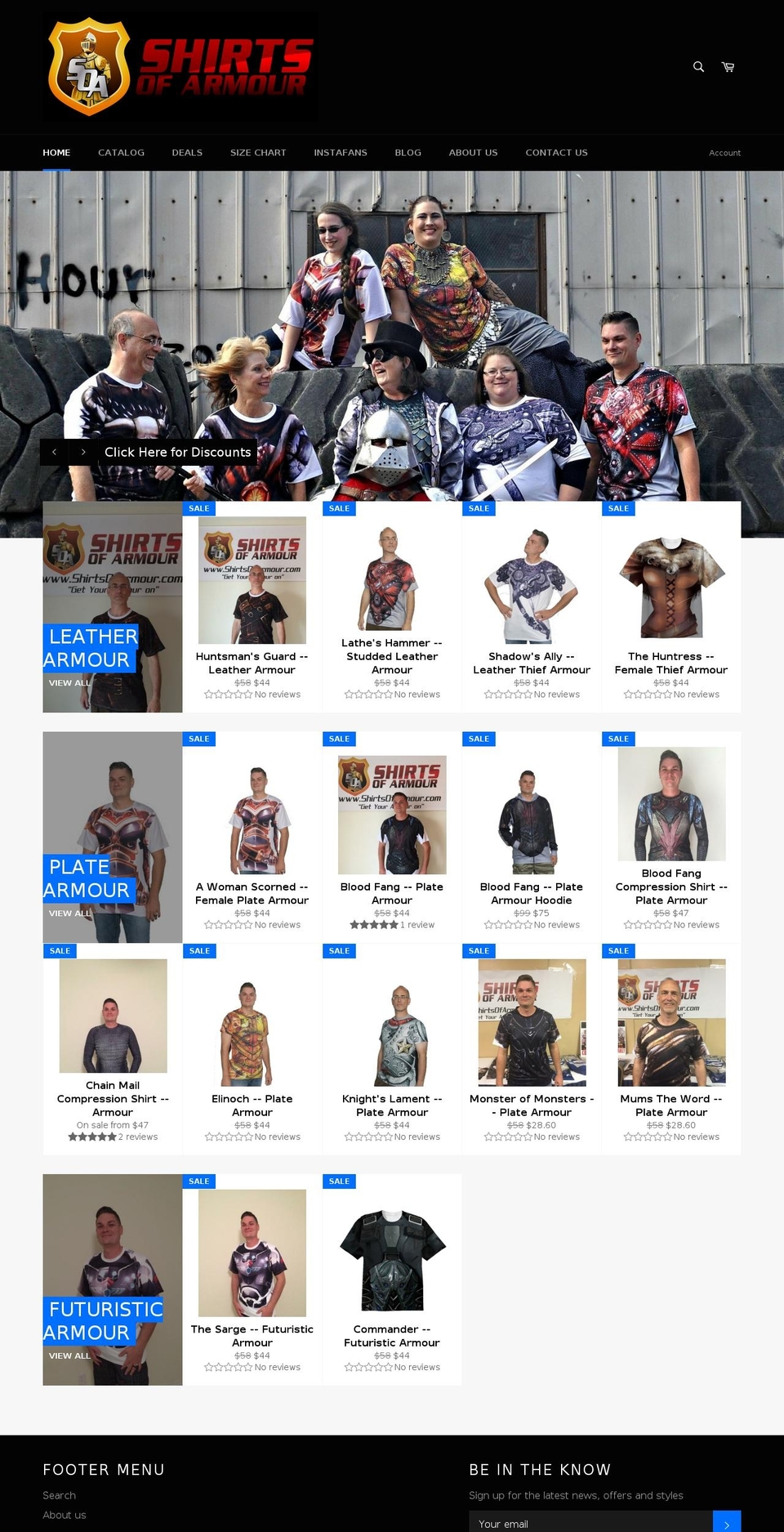 shirtsofarmor.com shopify website screenshot