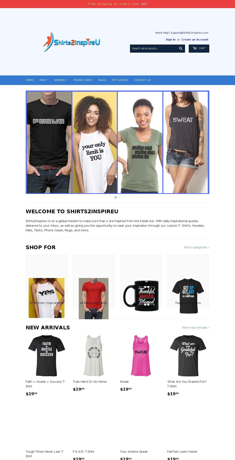 shirtswithquotes.com — Shopify storefront screenshot