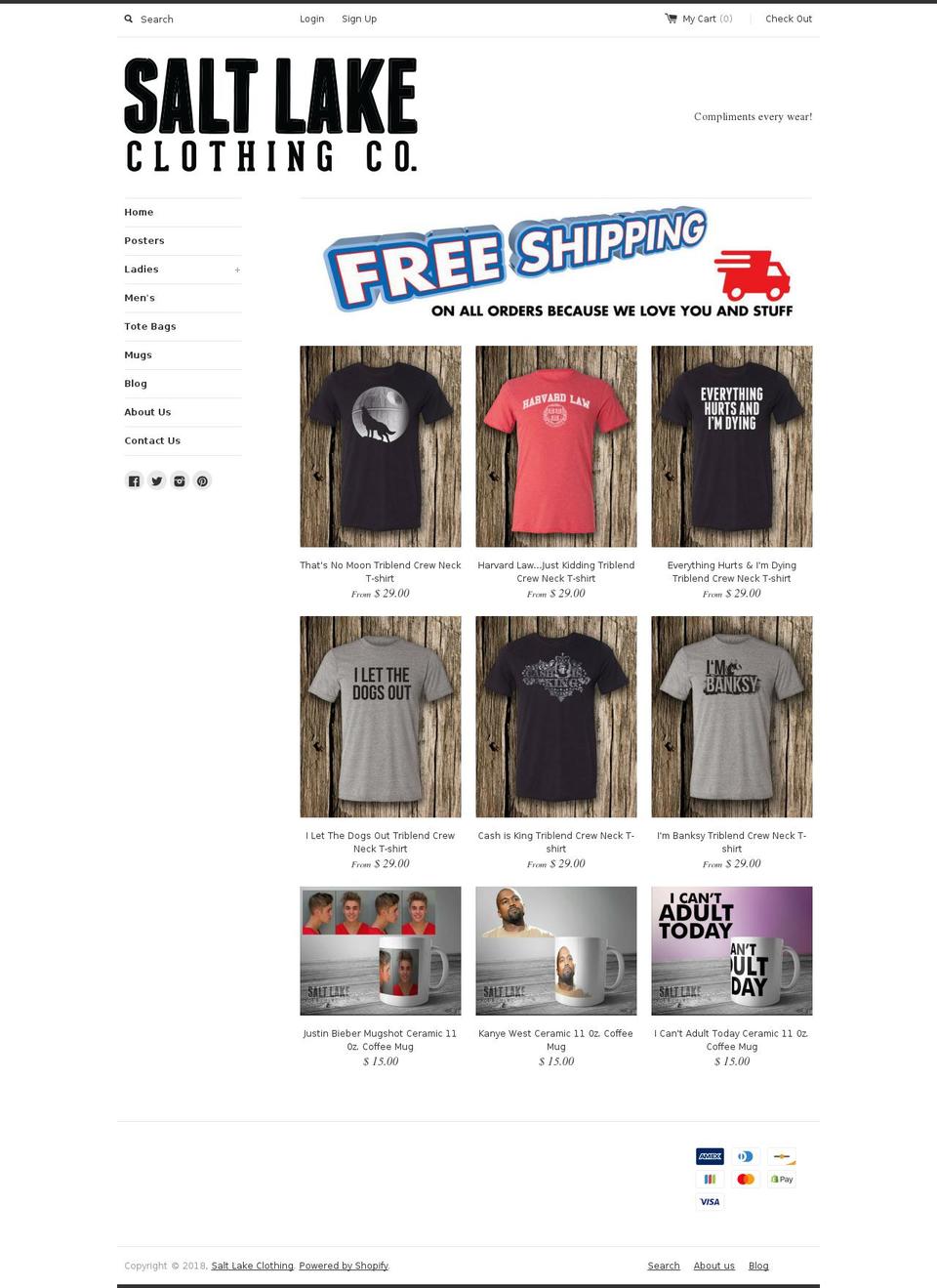 shirtymcshirtface.com shopify website screenshot