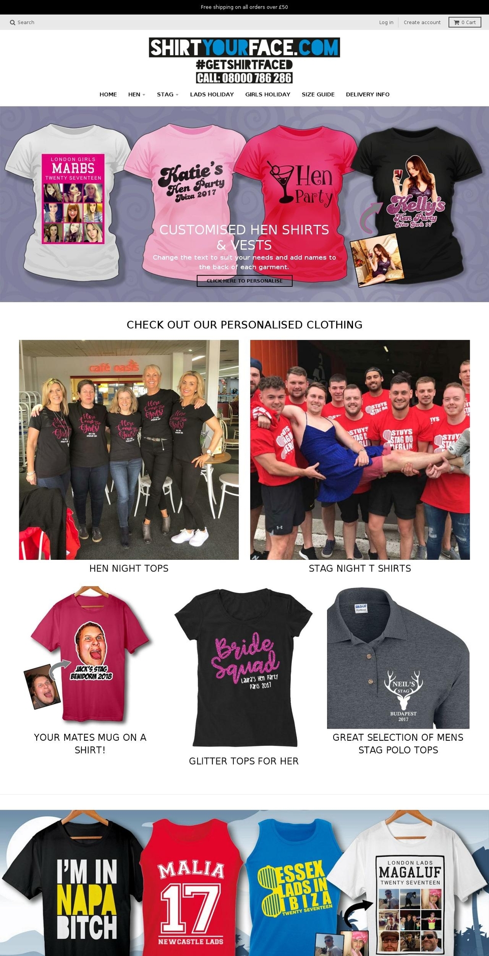 shirtyourface.com — Shopify storefront screenshot