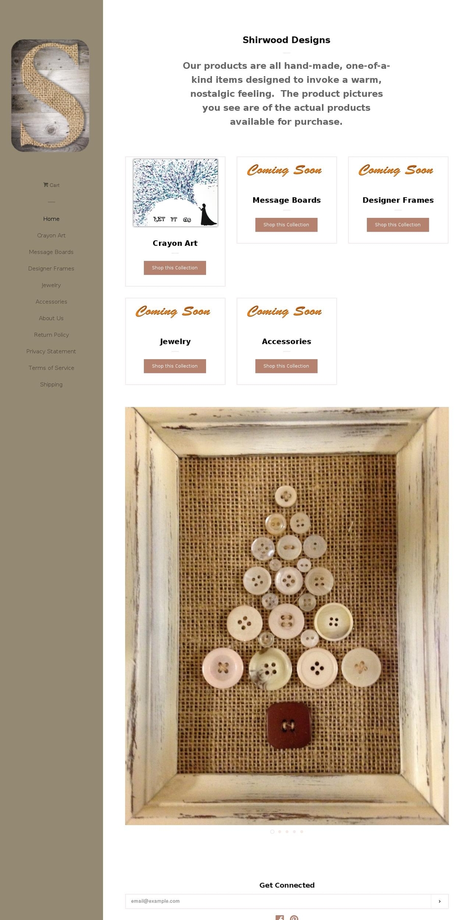 shirwooddesigns.com shopify website screenshot