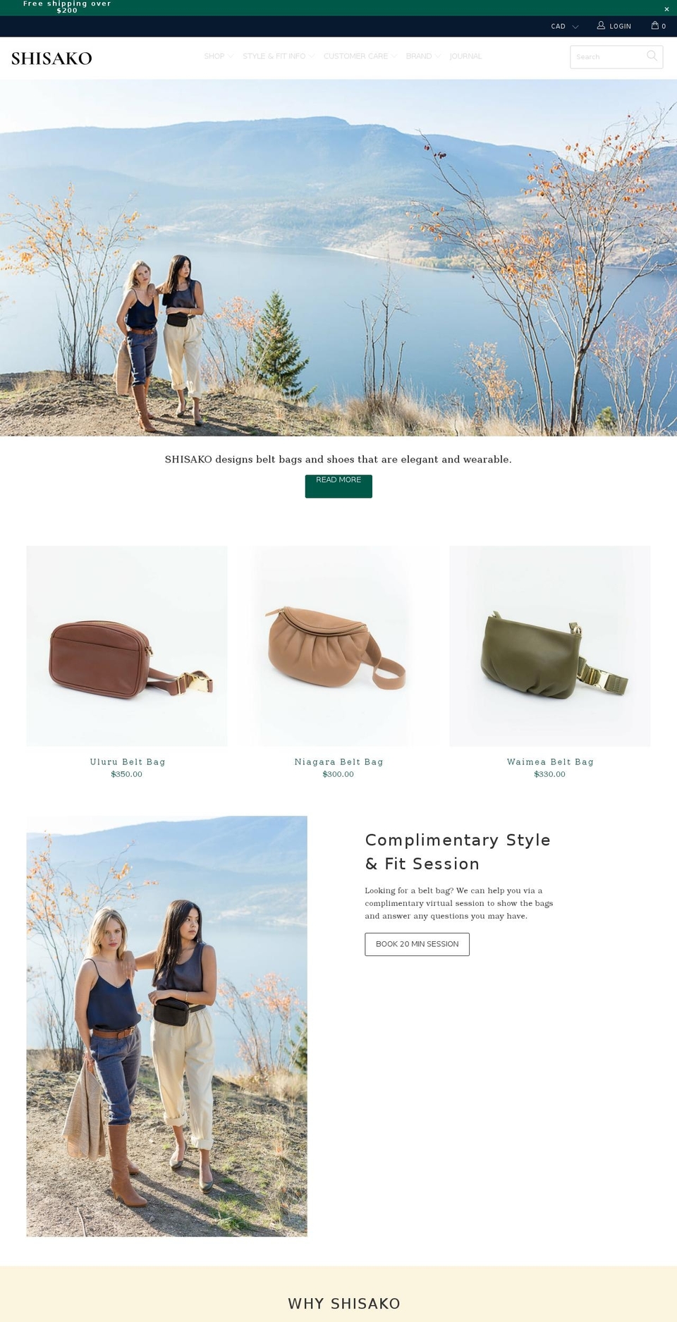 S Shopify theme site example shisako.com