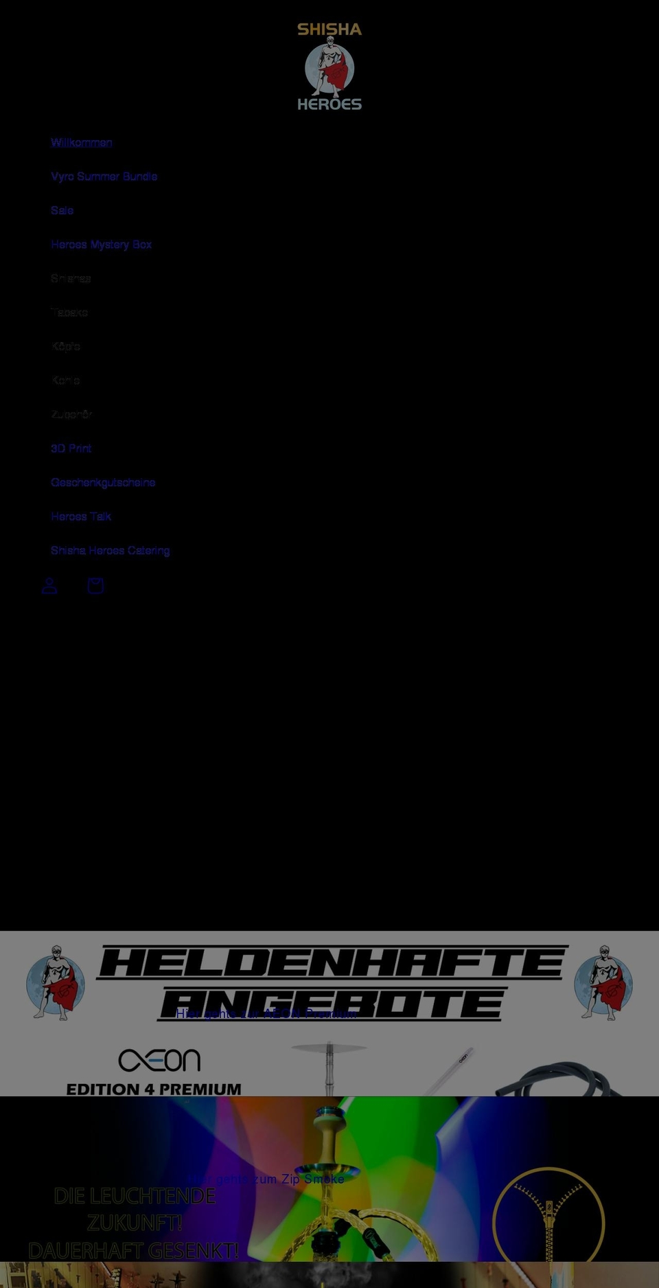 shisha-heroes.com shopify website screenshot