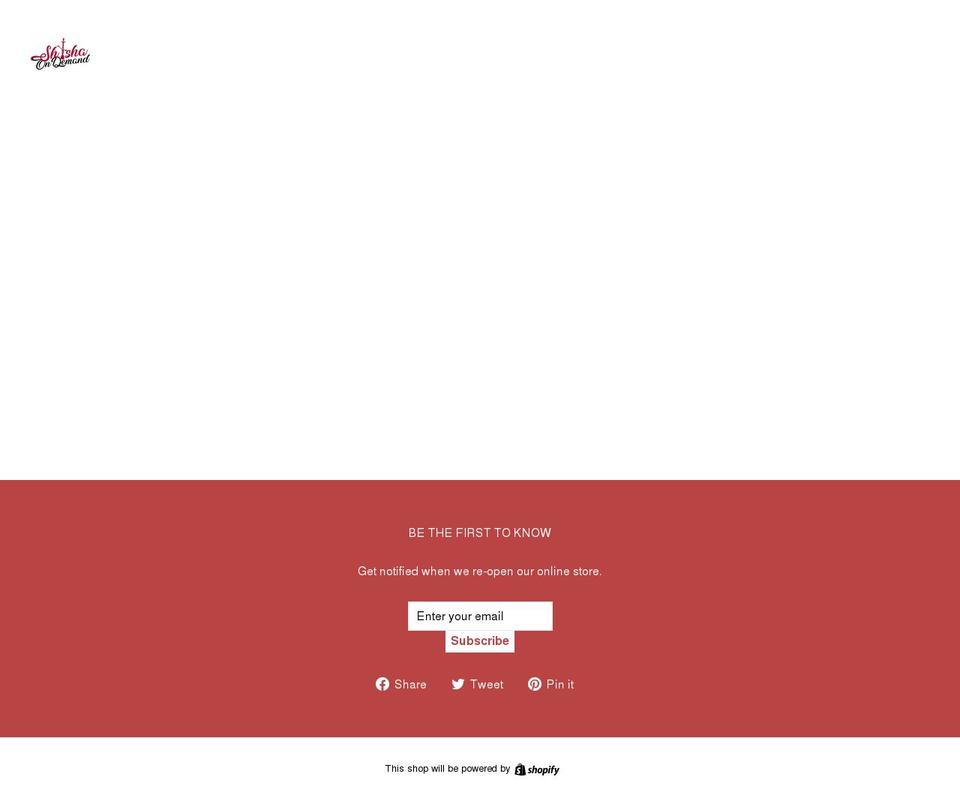 shishaondemand.com shopify website screenshot