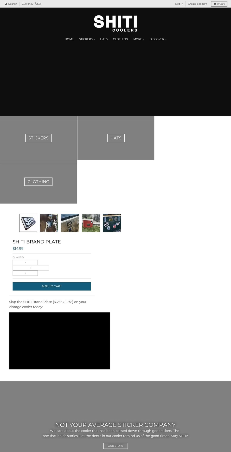 shiticoolers.com shopify website screenshot