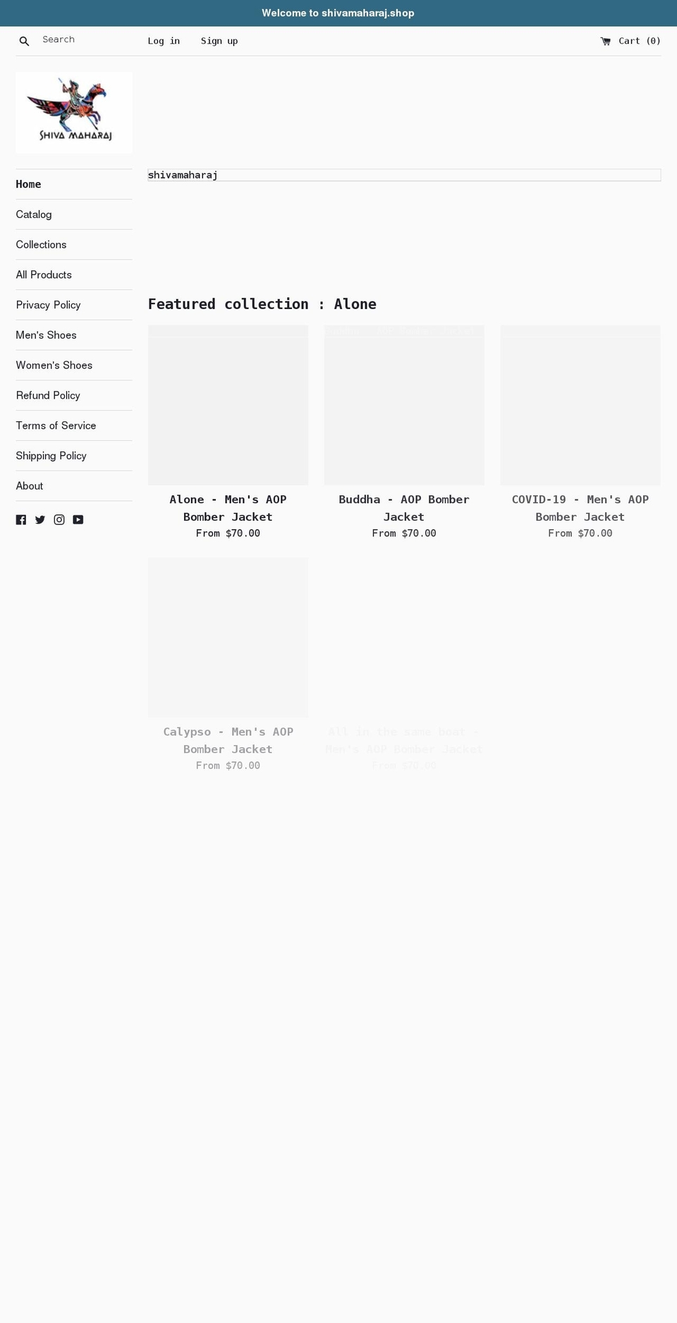 shivamaharaj.shop shopify website screenshot