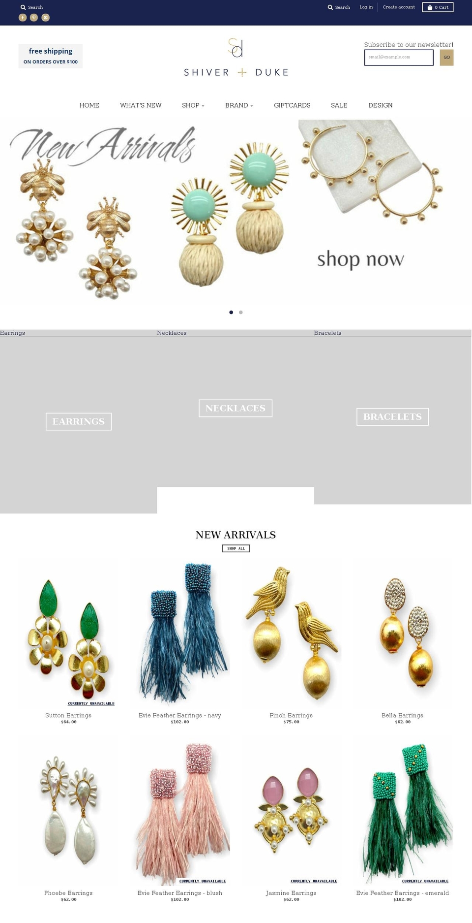 shiverandduke.com shopify website screenshot