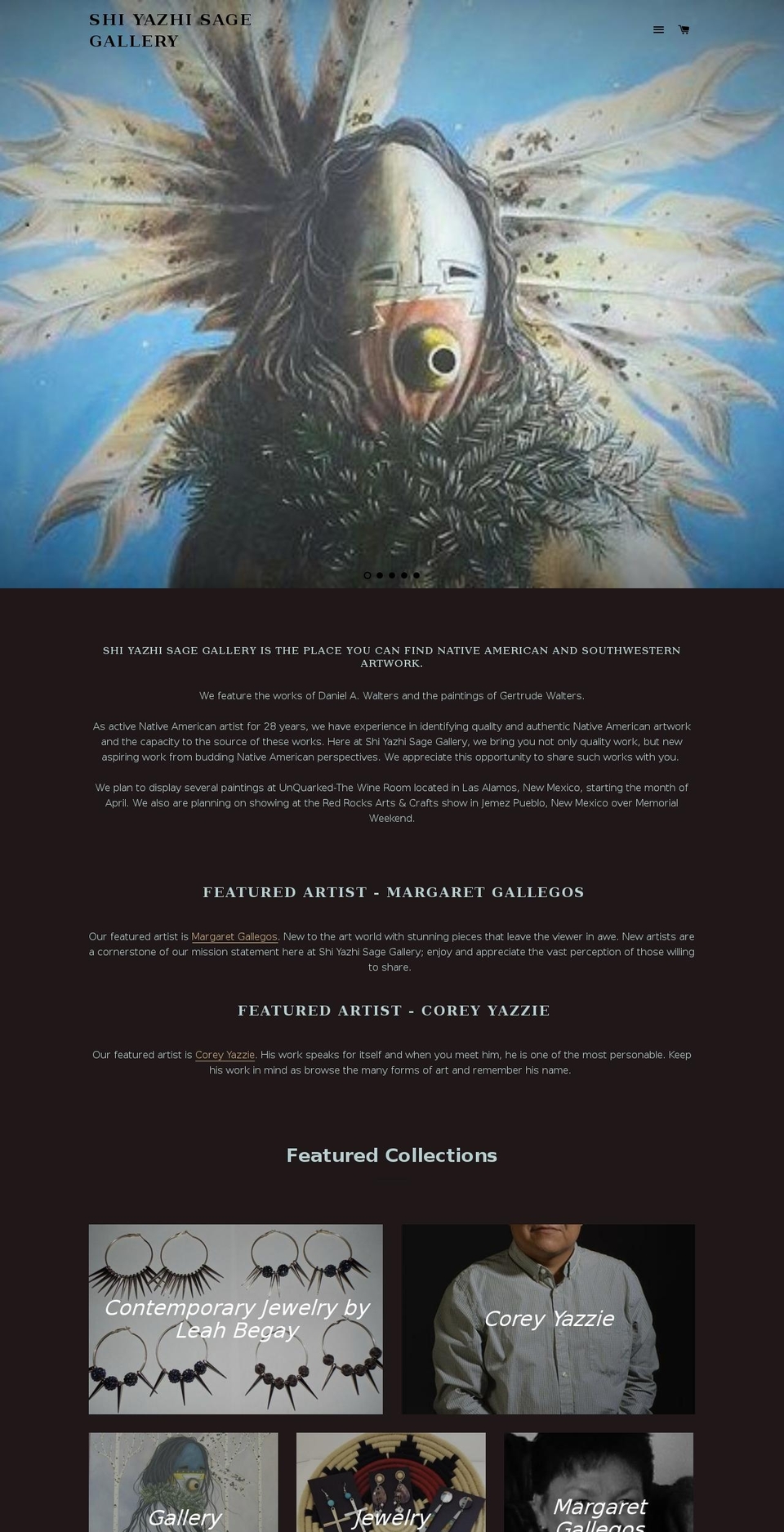 shiyazhisagegallery.com shopify website screenshot