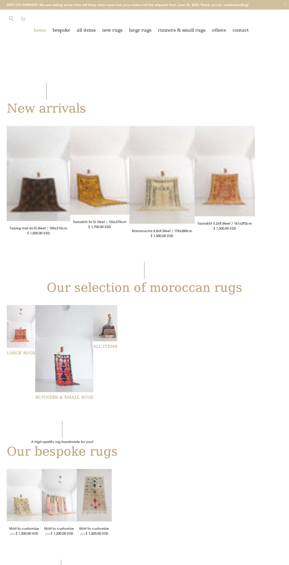 artisan v Shopify theme site example shkoonshop.com
