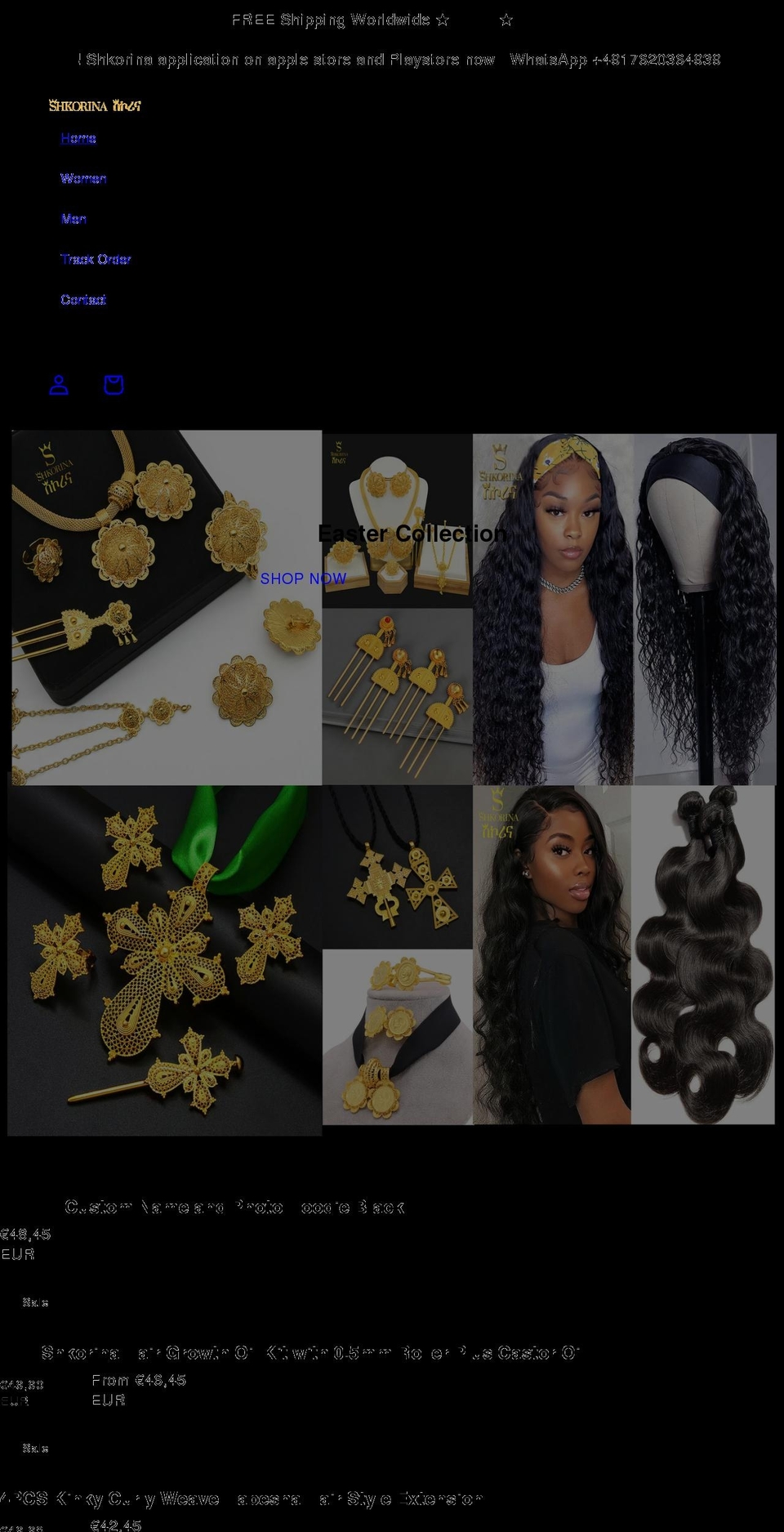 shkorina.com shopify website screenshot
