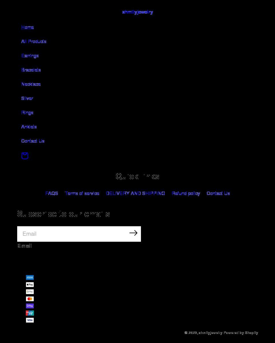 shmilyjewelry.com shopify website screenshot