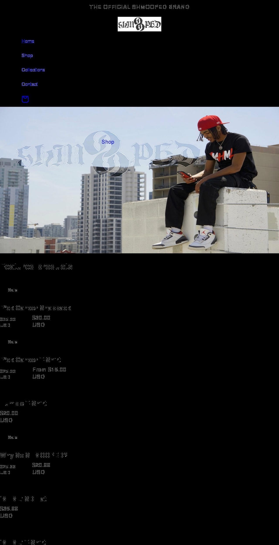shmooped.com shopify website screenshot