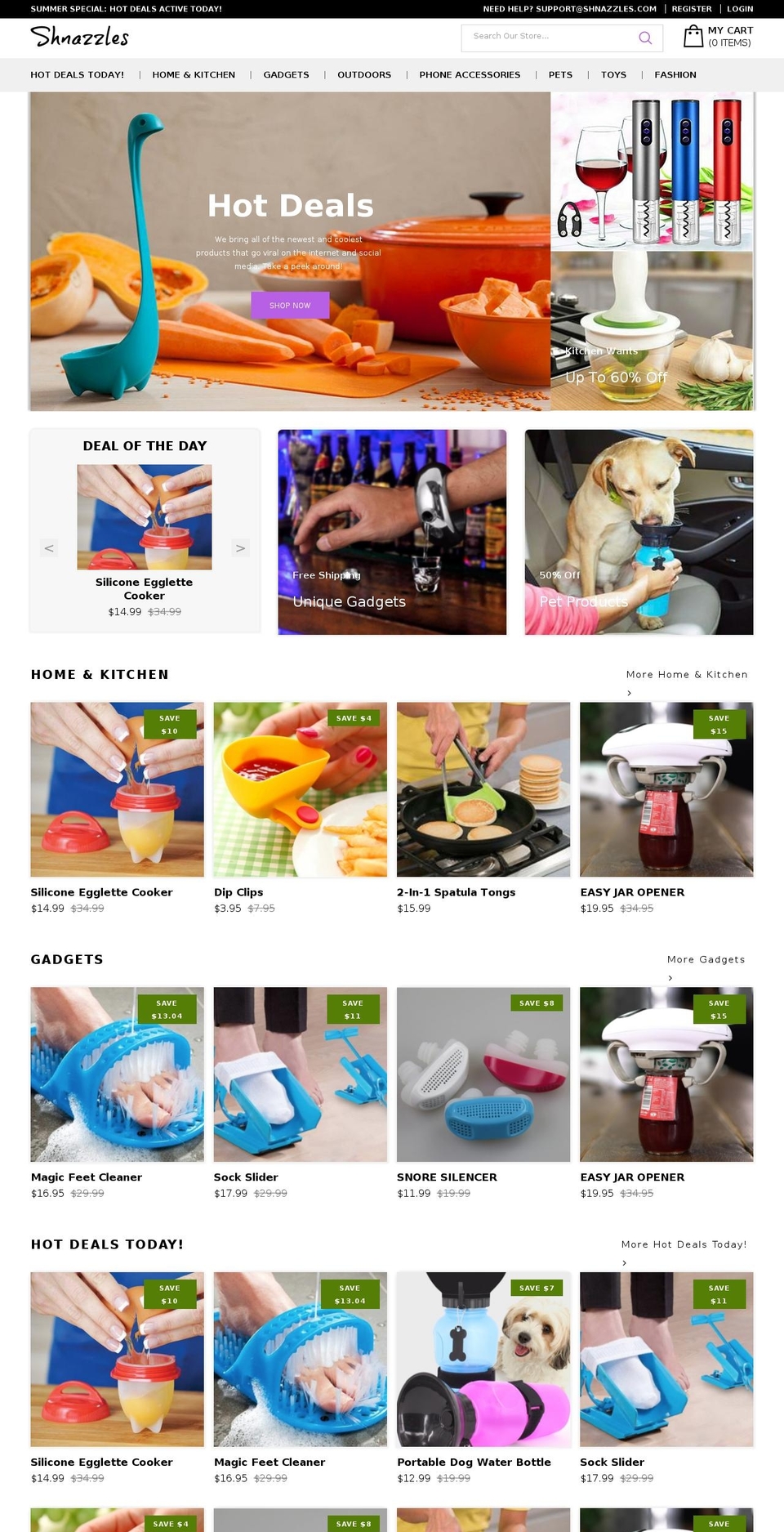 shnazzles.com shopify website screenshot