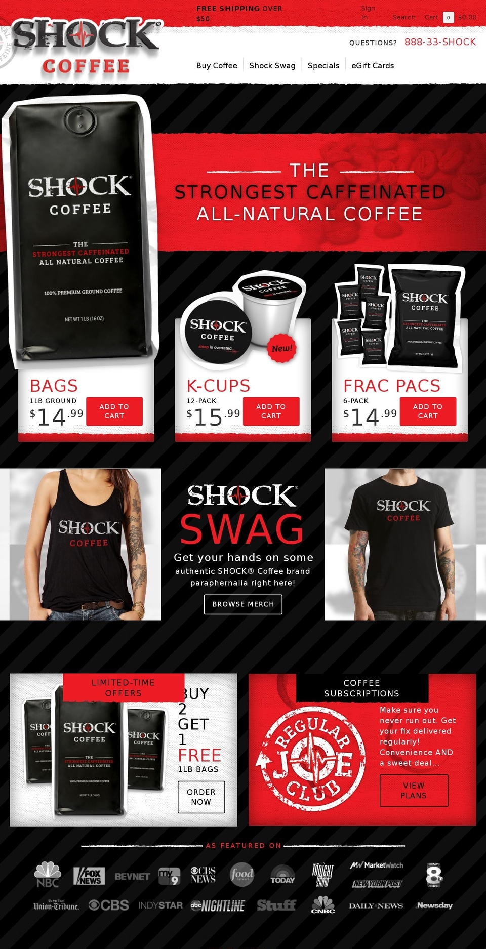 shock-a-lots.com shopify website screenshot