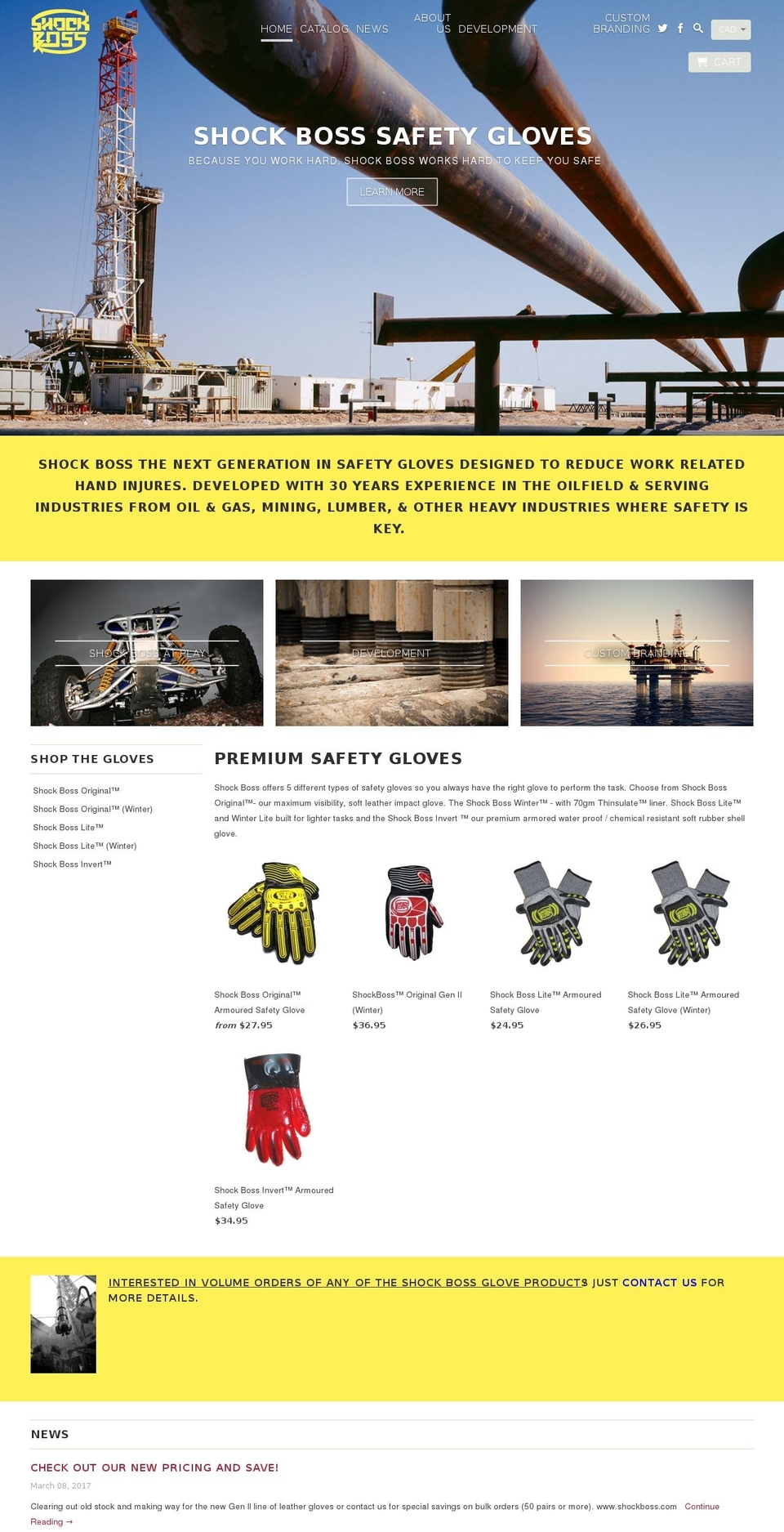 shockboss.com shopify website screenshot