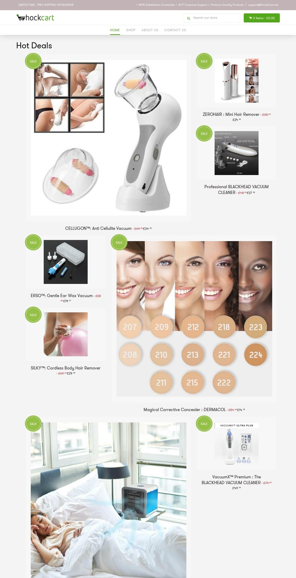 shockcart.net shopify website screenshot