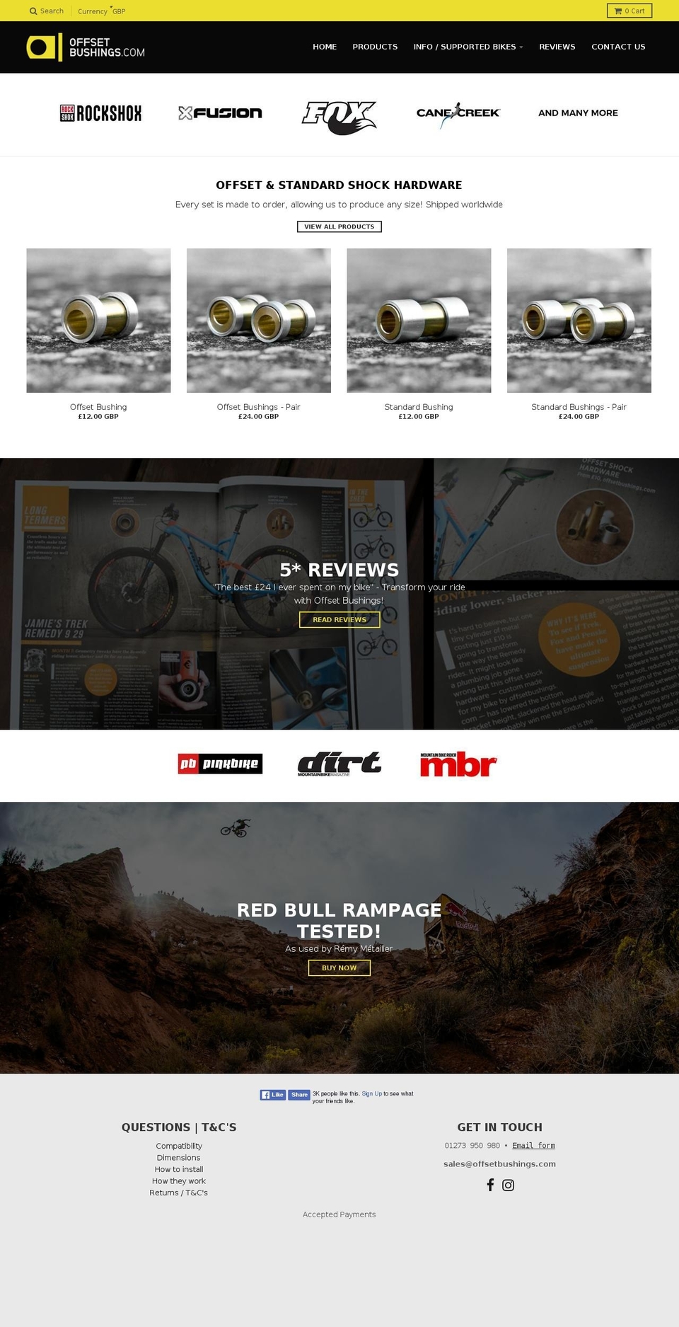 Offset Bushings V3 - District Shopify theme site example shockhardware.com