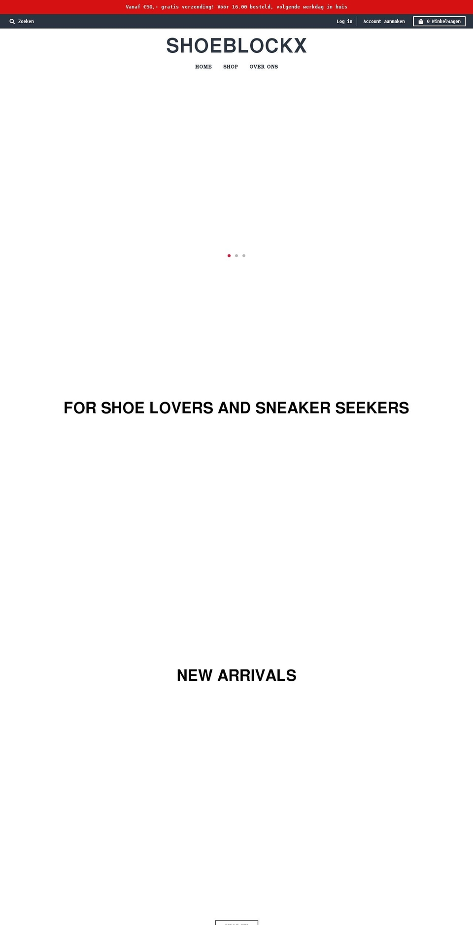 shoeblockx.com shopify website screenshot