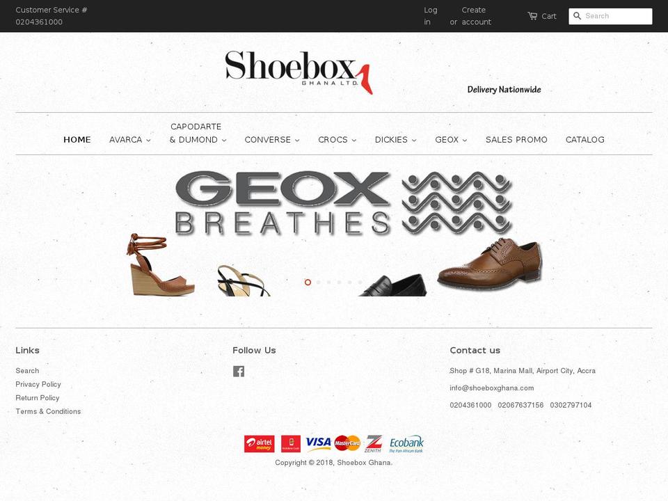 shoeboxghana.com — Shopify store on .com