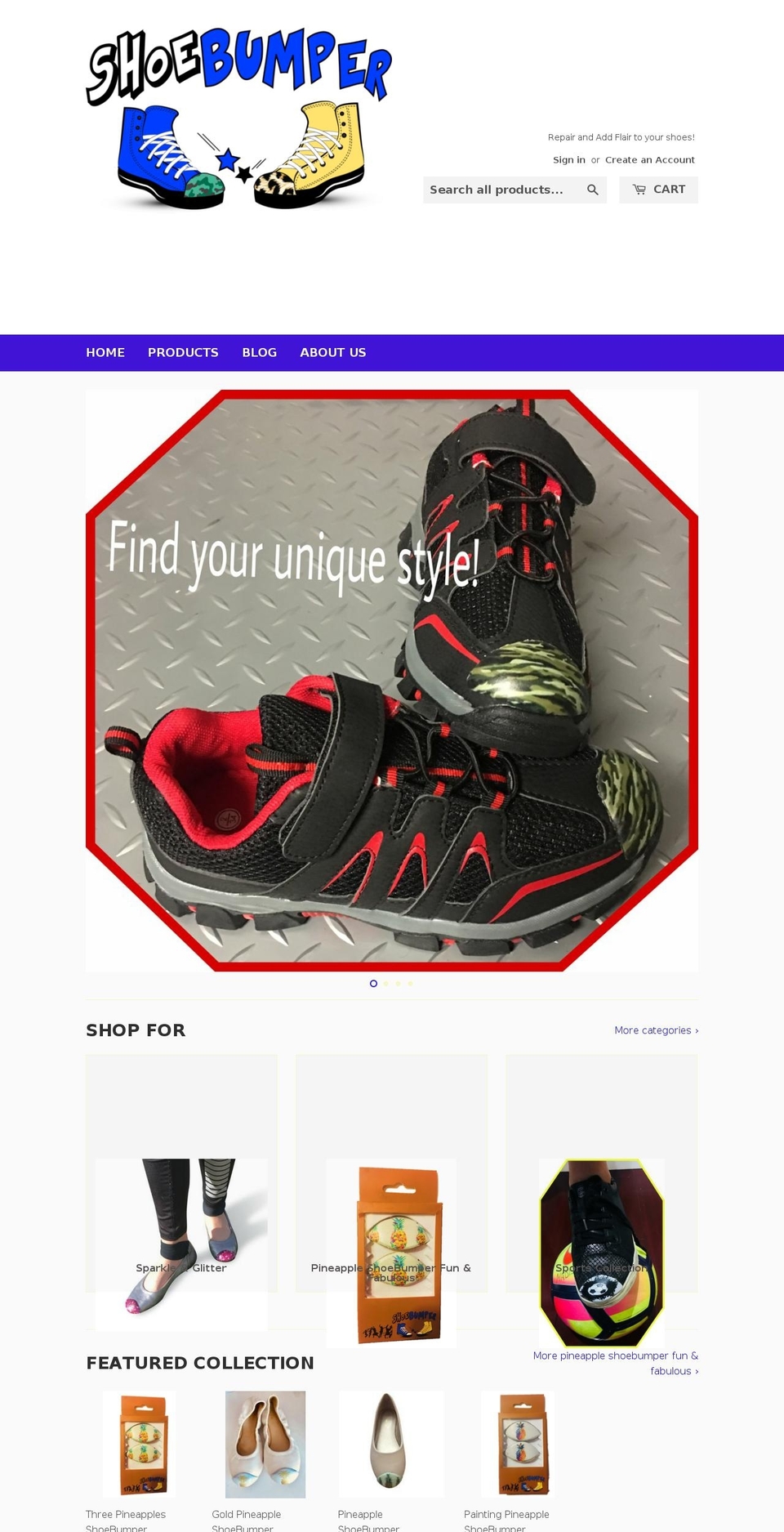 shoebumper.com — Shopify storefront screenshot