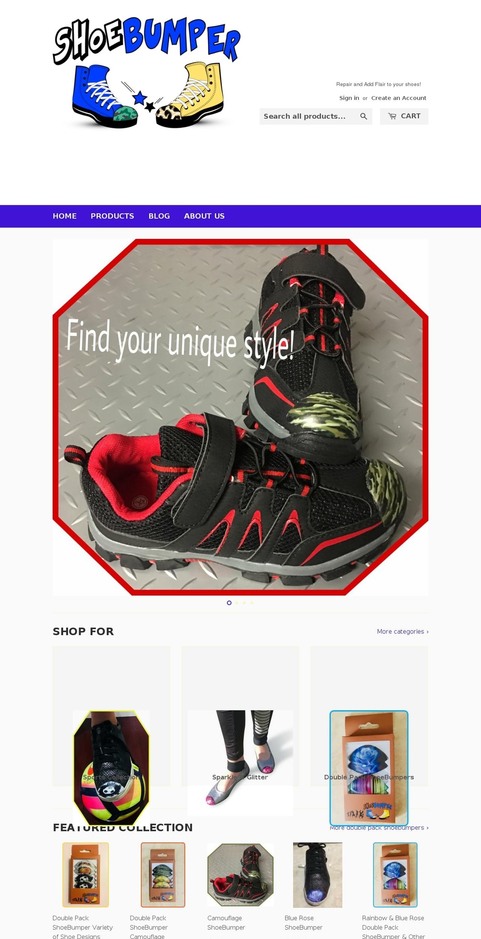 shoebumper.info shopify website screenshot