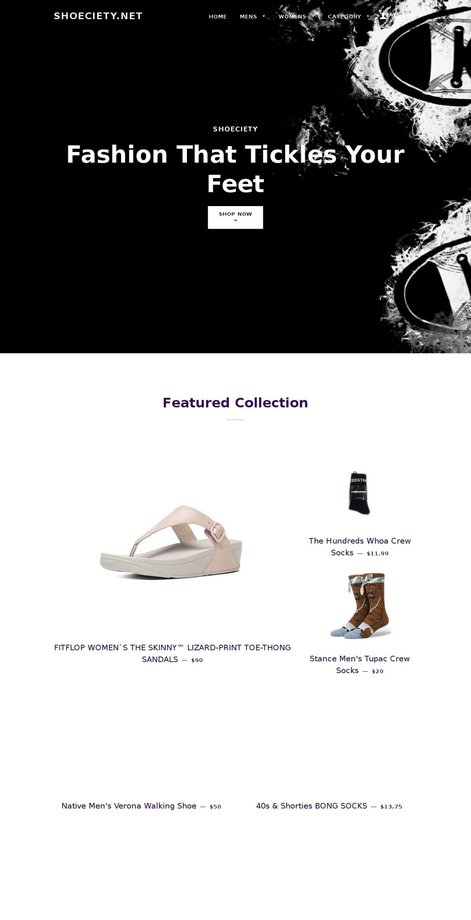 shoeciety.net shopify website screenshot