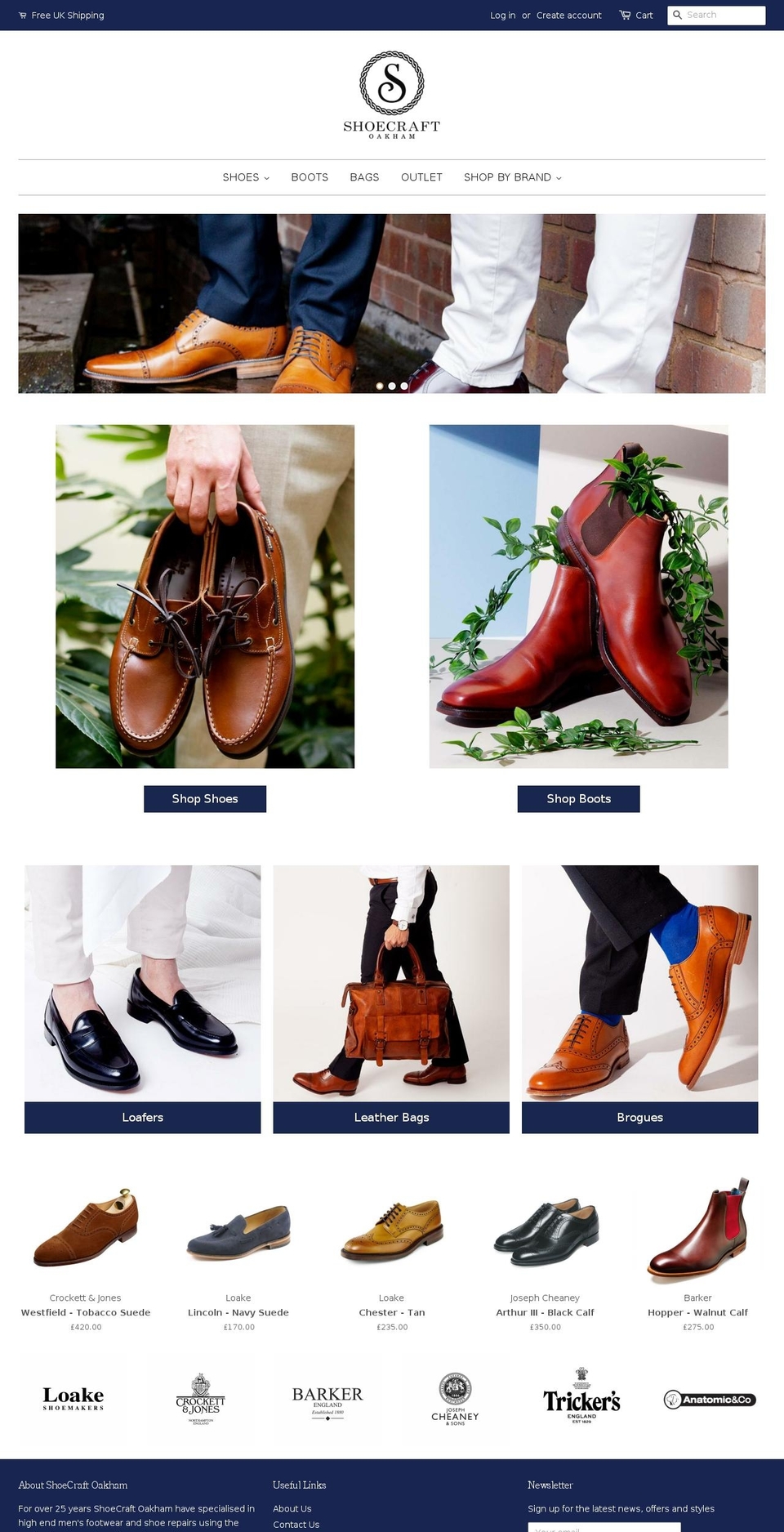shoecraftoakham.com — Shopify storefront screenshot
