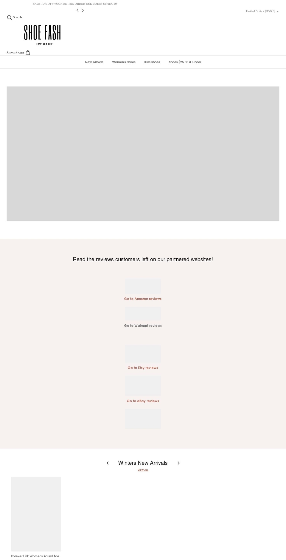shoefash.com shopify website screenshot