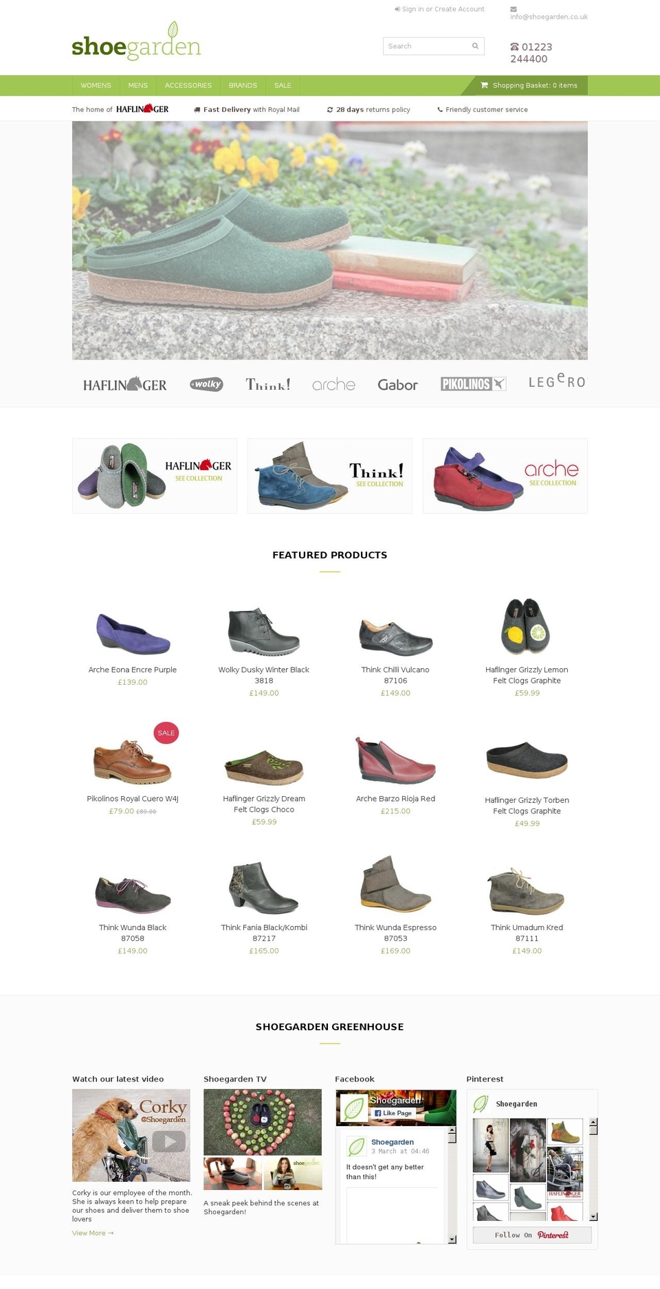 Mr Parker Shopify theme site example shoegarden.co.uk