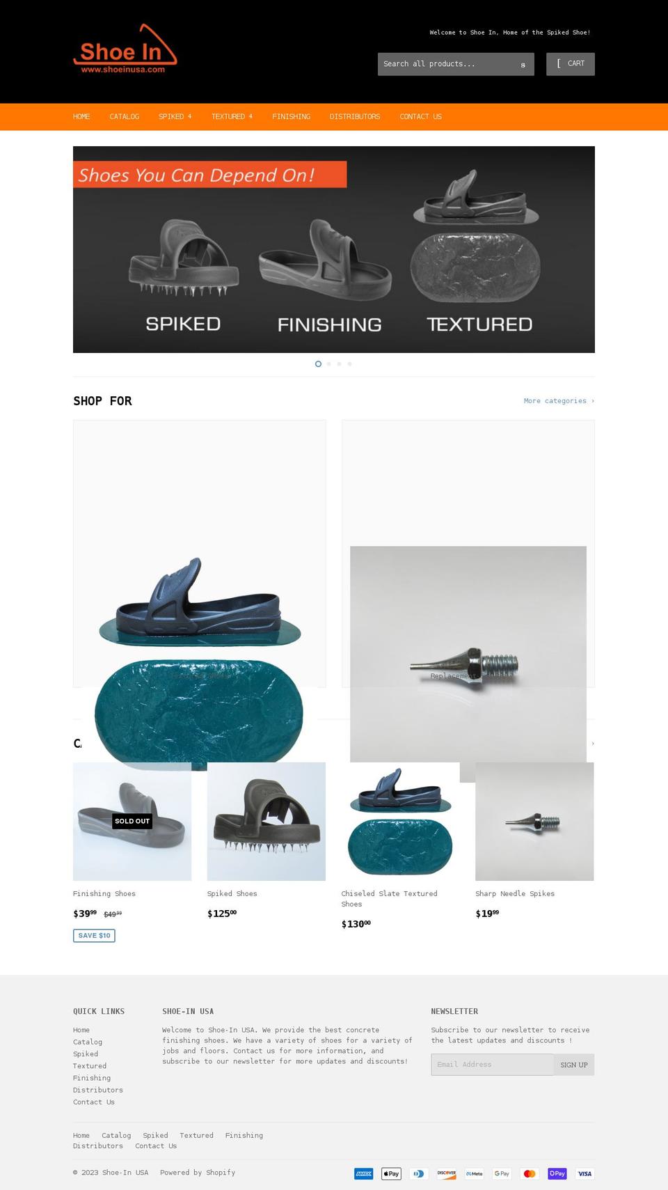 shoeinusa.com shopify website screenshot