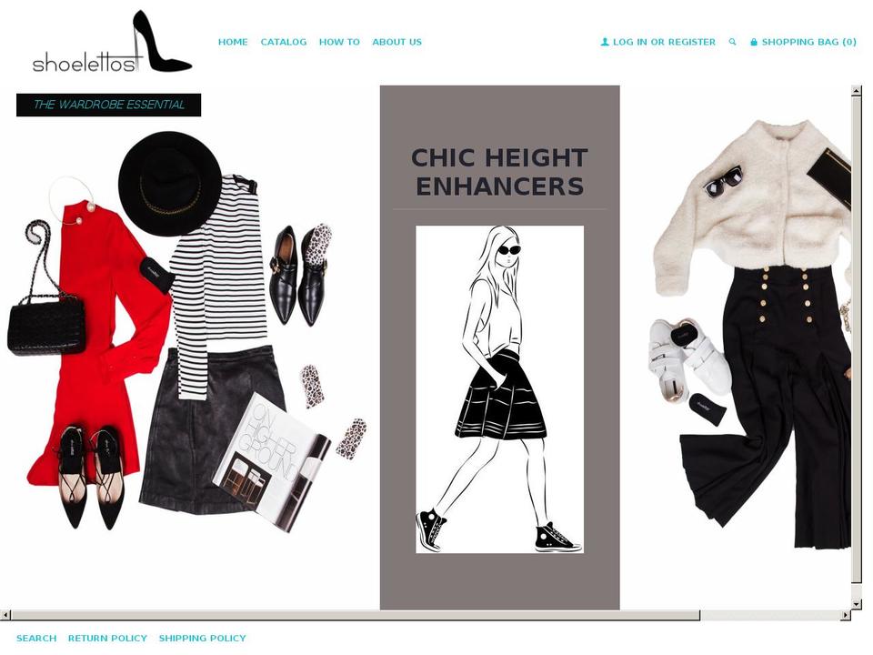 shoelettos.com — Shopify storefront screenshot