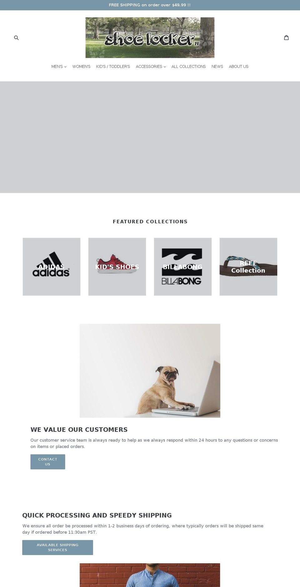 shoelockerfv.com shopify website screenshot
