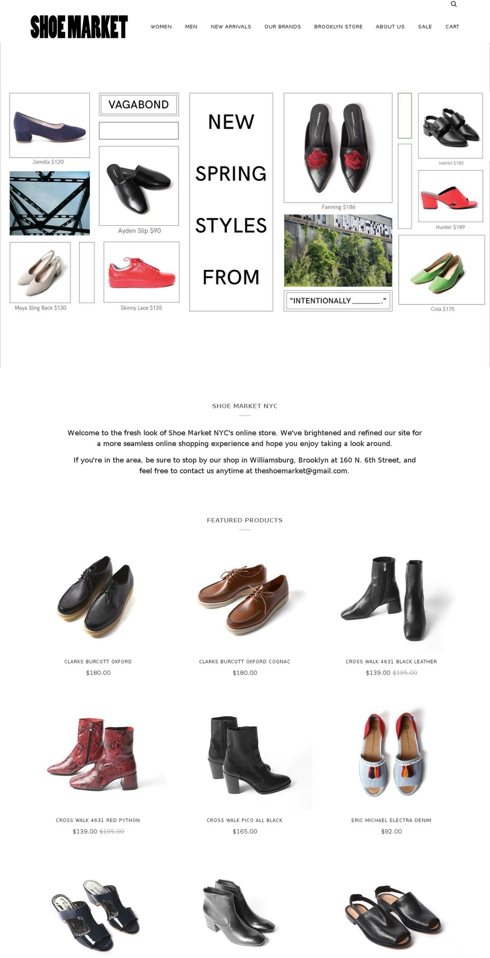 shoemarketnyc.com shopify website screenshot