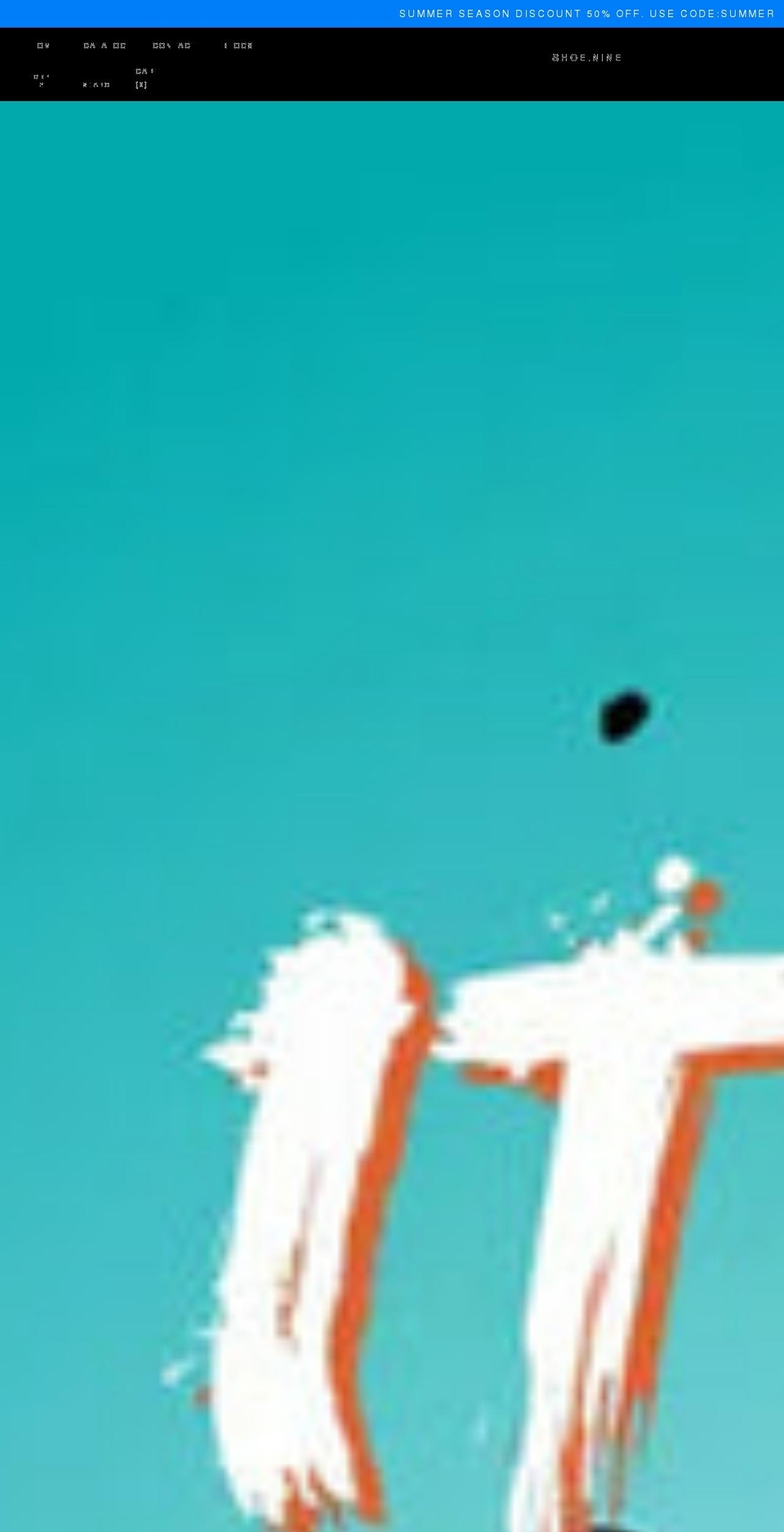 shoenine.com shopify website screenshot