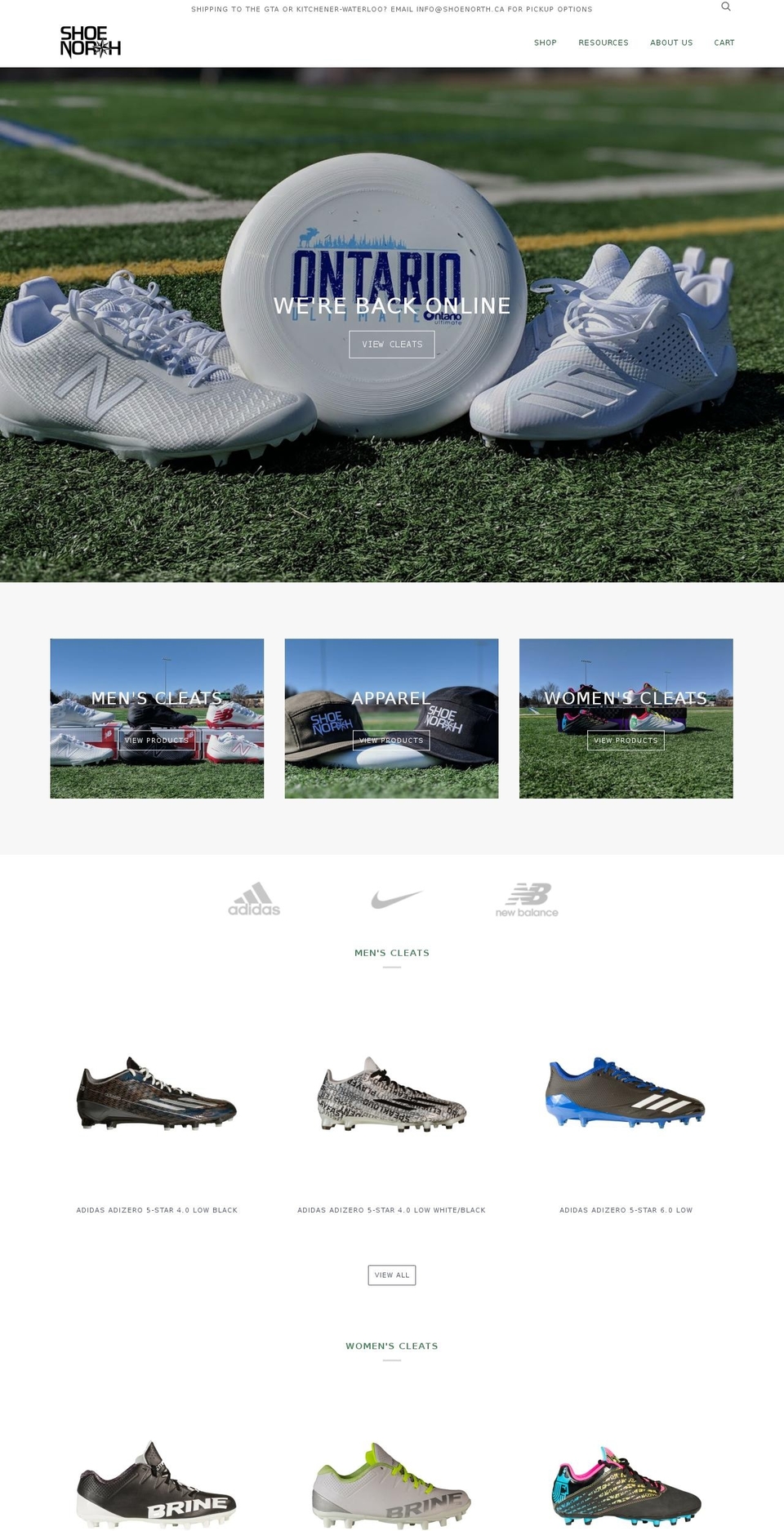shoenorth.com — Shopify storefront screenshot
