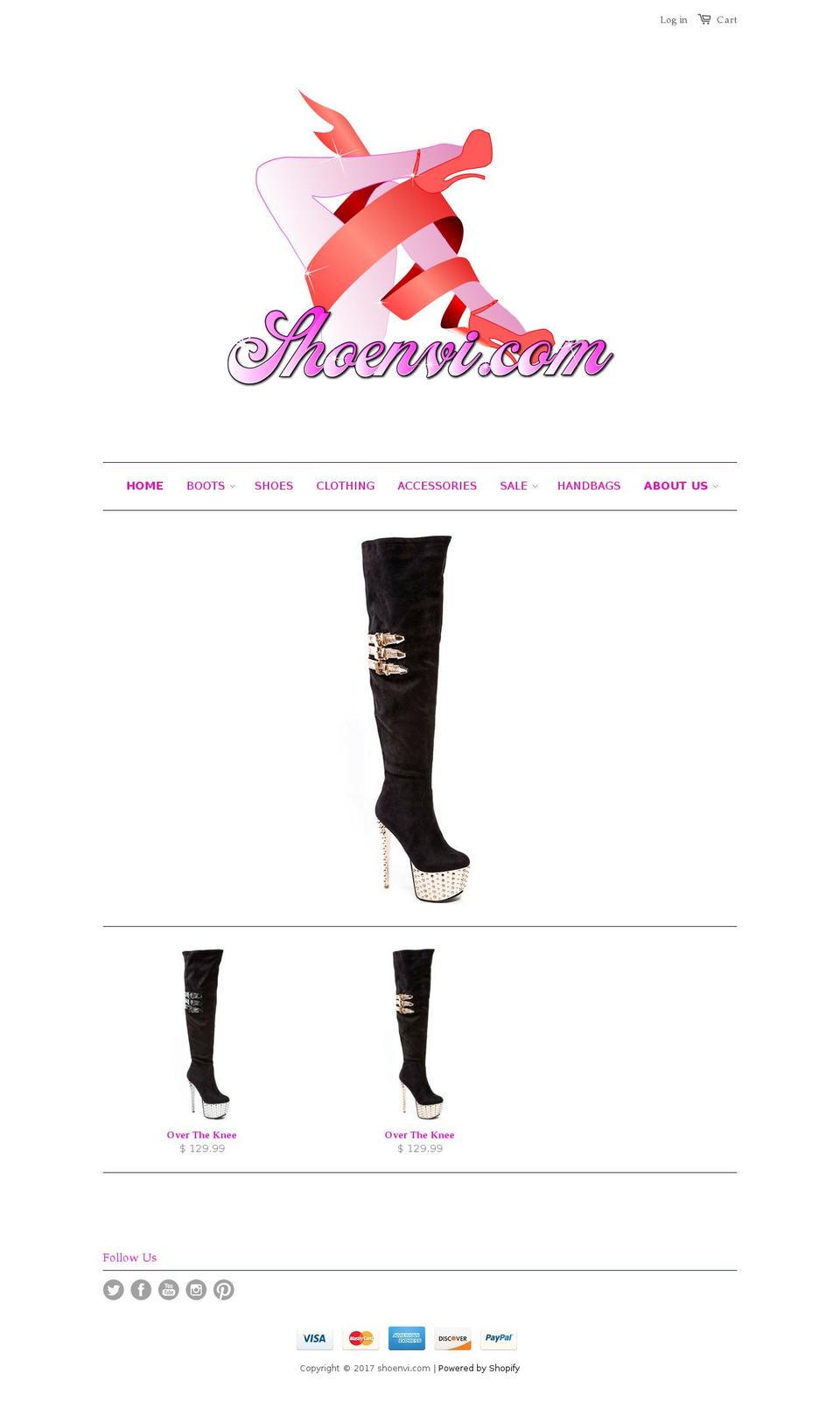 shoenvi.com shopify website screenshot