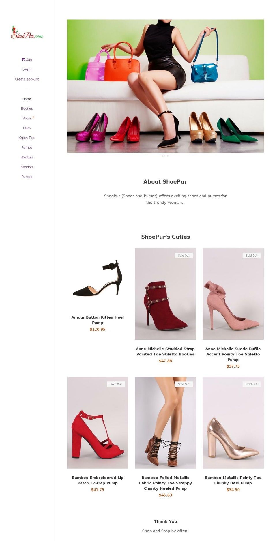 shoepur.com — Shopify storefront screenshot