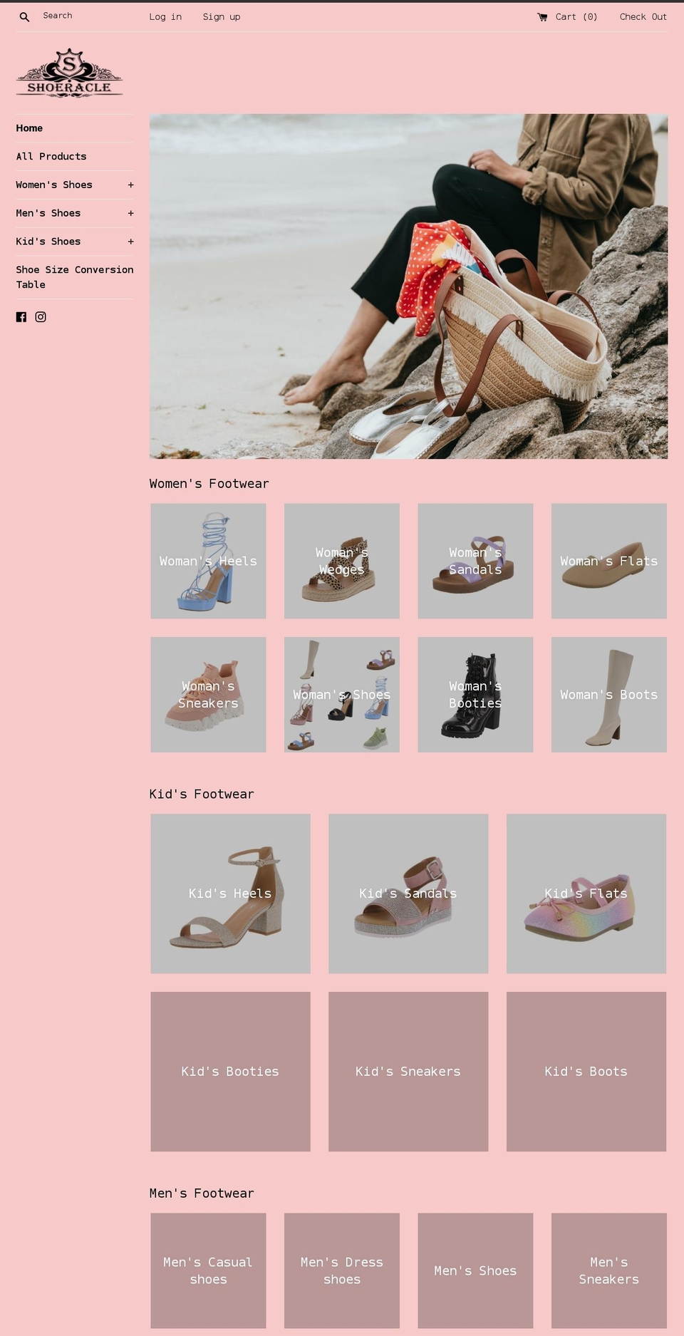 shoeracle.com shopify website screenshot