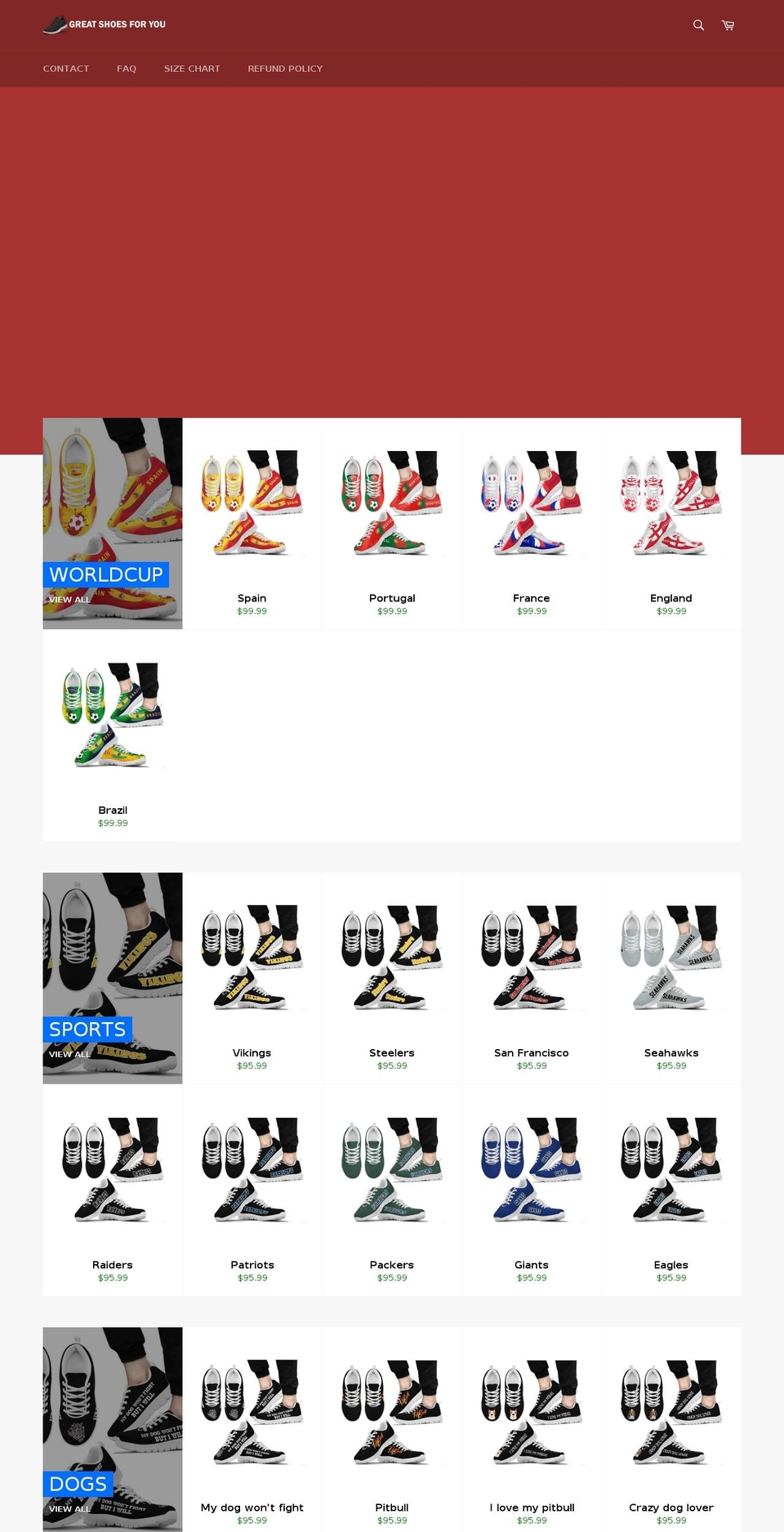 shoes-and-shirts.com shopify website screenshot